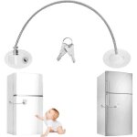 Serrure de porte de r�frig�rateur blanche, serrure de r�frig�rateur, serrure de cong�lateur, avec cl� ...