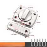 Serrure de porte universelle pour chambre - s�curit� - mod�le viss� (vis incluses) argent� longueur 6. ...