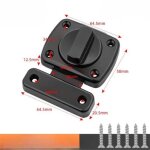 Serrure de porte universelle pour chambre - s�curit� - mod�le viss� (vis incluses) noir longueur 6. 45 ...