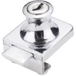 Serrure de porte en verre, serrure en acier chrom�, �cran en verre de verrouillage, serrure pour des ...