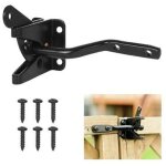 Serrure de porte verrouillage automatique - serrure � p�ne m�tallique - loquet en acier � gravit� - cl�ture ...