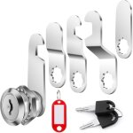 Serrure de s�curit� 16 mm pour bo�te aux lettres - serrure avec 2 cl�s, 1 porte - cl�s et 5 plaques de ...