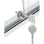 Serrure en verre de 0, 12  � 0, 23 , serrure de porte coulissante en verre avec cl�, serrure de vitrine, ...