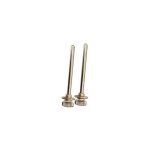Edm - serrure de volet roulant pr09 8x25x120 mm en acier chrom (2 units, vis incluses)