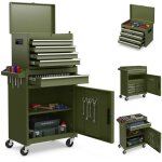 Costway - servante d'atelier  outils 4 tiroirs compartiment amovible etagre vert