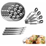 Service � escargots 12 pi�ces 'cook' 19cm argent