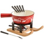 Service  fondue - montagne rouge & ski - table&cook - sh006