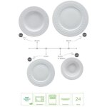Service de table set 100% porcelaine blanc