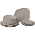Service de vaisselle taupe 27x24x22 cm