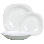 Service de vaisselle en verre parma, lot de 18, bormioli