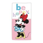 Serviette de bain en microfibre minnie be happy 70x140cm de disney