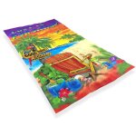 Serviette de plage imprime en micro - ponge grande taille 90 x 160 cm lost in paradise