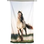 Serviette de plage terry chevaux de course de grande taille cm. 90 x 170
