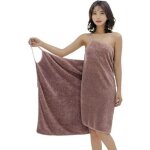 Serviette robe � bretelles serviette de bain en microfibre s�chage rapide peignoir de bain femme robe ...
