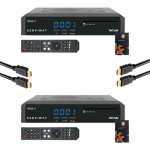 Pack servimat 2x rcepteurs tv satellite full hd + carte tntsat v6 + cble hdmi