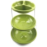 Serviteur  3 tages pliable party plates pliable conomise espace twistfold