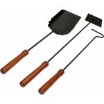 Serviteur de chemin�e 3 pi�ces avec tisonnier, balai et pelle - kotarbau