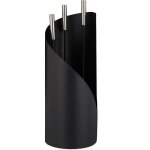 Serviteur de chemine, moderne, ensemble 4 pices avec tisonnier, pelle  cendre, balai & support, noir ...