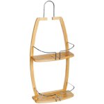 5five simply smart - serviteur de douche - a suspendre - etagre en bambou et mtal chrom - module de ...