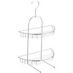 Serviteur de douche, etagere douche  suspendre sans percage, kuopio, acier, 28x46x15 cm, brillant - ...