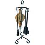 Visiodirect - serviteur / garniture de chemin�e ensembles d'outils pince � feu pelle brosse en fer forg� ...