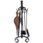 Visiodirect - serviteur / garniture de chemin�e ensembles d'outils pince � feu pelle brosse en fer forg� ...