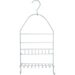 Serviteur de douche en mtal blanc avec crochet h 46 cm - tendance