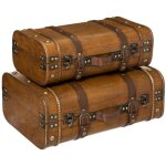 Set de 2 cantines bruce en bois atmosphera créateur d'intérieur Set de 2 cantines bruce en bois atmosphera créateur d'intérieur