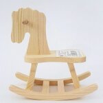 Set 2 caval pezzi dondolo legno rf63823 decoupage 12x11x6. 5cm