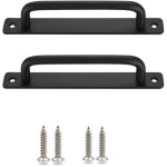 Set de 2 poign�es pour portes coulissantes, poign�es de placard noires avec vis pour armoires, cuisine, ...