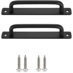 Set de 2 poignées pour portes coulissantes, poignées de placard noires avec vis pour armoires, cuisine, ... Set de 2 poignées pour portes coulissantes, poignées de placard noires avec vis pour armoires, cuisine, ...