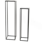 Amadeus - set de 2 sellettes aluminium silver