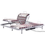 Beliani - set de 2 sommiers  lattes rglables electriquement 180 x 200 cm en acier bois moon