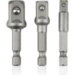 Set 3 adaptateurs et rallonges de douille � impact 1 / 4 3 / 8 1 / 2 pouces - acier chrome vanadium - ...