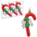 Set de 3 d�coration de no�l sucre d'orge - 10cm