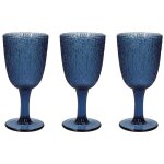 Set 3 gobelets 250 cc verre bleu davor line