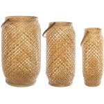 Atmosphera - set de 3 lanternes noor en bambou crateur d'intrieur