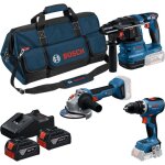 Set de 3 outils 18 v : gsr + gws + gbh + 2 batteries gba 18v 4. 0 ah + gal 18v - 40 professional - bosch ...