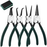 Set de 4 180mm pince circlips, pinces à circlips avec sac de rangement, jeu de pince a clips avec ressorts ... Set de 4 180mm pince circlips, pinces à circlips avec sac de rangement, jeu de pince a clips avec ressorts ...