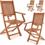 Deuba - set de 4 chaises de jardin pliantes 'sydney' en bois d'acacia certifi� fsc pour salon de jardin ...