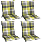 Set de 4 matelas coussin pour chaise fauteuil de jardin terrasse sunny 100x50x6cm vert - beautissu