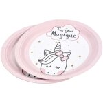 Set de 6 assiettes en carton licorne magique
