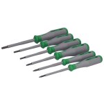 Set de 6 tournevis isol�s 1000v wago vde poign�e bi - mati�re : t8 - t10 - t15 - t20 - t25 - t30