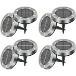 Set de 8 / 12 / 18 bornes solaires de jardin - 8 leds blanc froid �tanches - d�coration pour pelouse, ...