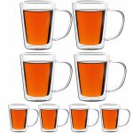 Set de 8 verres à thé à double paroi avec anse 250 ml tasses en verre borosilicate solide résistant boissons ... Set de 8 verres à thé à double paroi avec anse 250 ml tasses en verre borosilicate solide résistant boissons ...