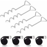 Set d'ancrage pour trampoline, � toute �preuve trampoline kit d'ancrage, kit d'ancrage au sol avec 4 ...