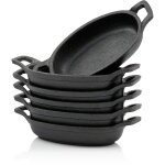 Set de casseroles de service 6 pièces grilles en fonte - bbq - toro Set de casseroles de service 6 pièces grilles en fonte - bbq - toro