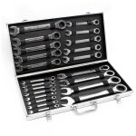 Set cles  cliquet 22 pices 6 - 32 mm cl de serrage cl  fourche cl plate outil coffret pratique
