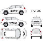 Set complet adhesifs - tatoo - noir - taille m - promo adn - car deco