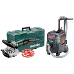 Set avec ponceuse de r�novation rsev 19 - 125 rt + aspirateur tous usages asr 35 l acp metabo, coffret ...